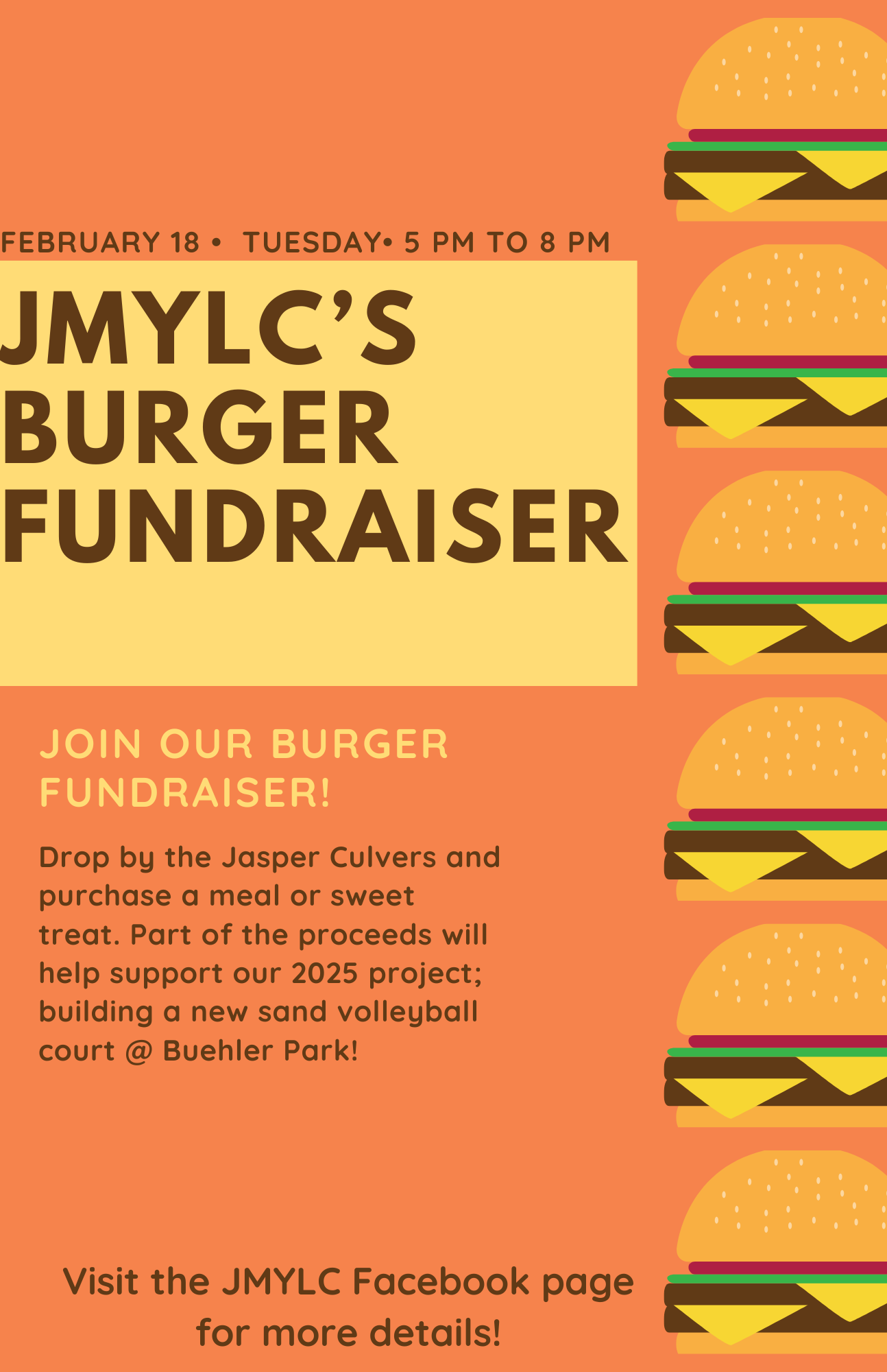 JMYLC Burger Fundraiser