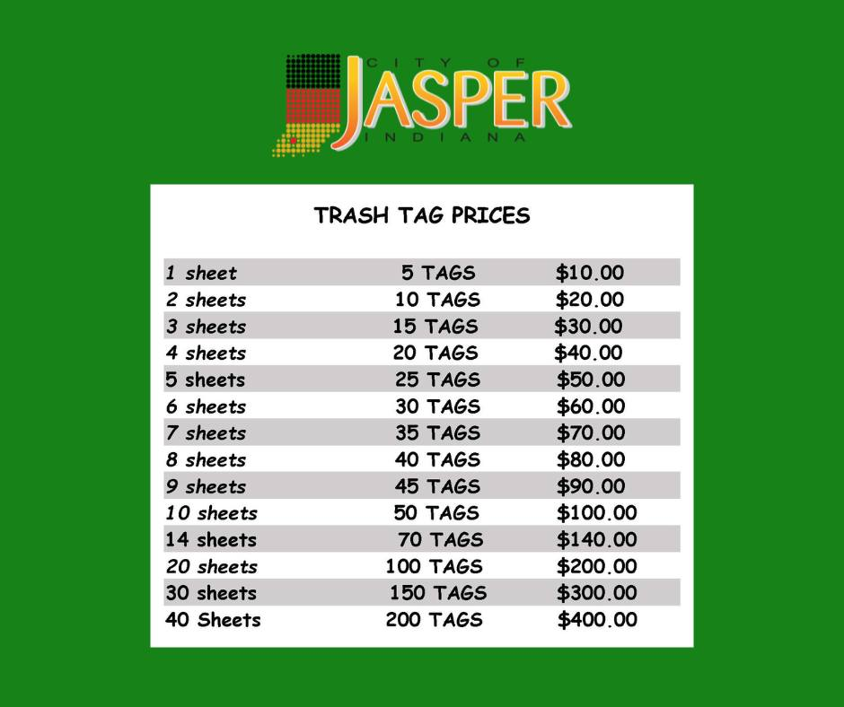 Trash Tag Prices